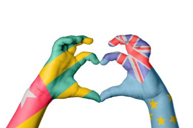 Togo Tuvalu Heart, El hareketi kalp yapmak, Kırpma Yolu