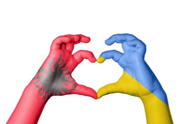 Arnavutluk Ukrayna Kalbi ve El hareketi kalp yaptı, Kırpma Yolu