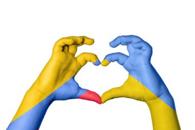 Kolombiya Ukrayna Kalbi, El hareketi kalp yapma, Kırpma Yolu