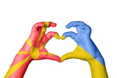 Kuzey Makedonya Ukrayna 'nın Kalbi, El hareketi, kalp yapma, Kırpma Yolu