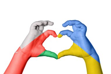 Umman Ukrayna Kalbi, El hareketi kalp yapma, Kırpma Yolu