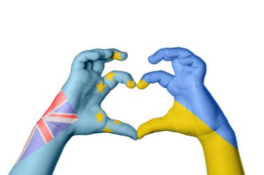 Tuvalu Ukrayna Kalbi, El hareketi kalp yapma, Kırpma Yolu