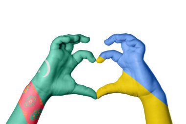 Türkmenistan Ukrayna Kalbi, El hareketi kalp yapma, Kırpma Yolu