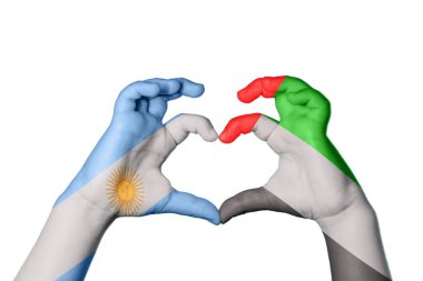 Arjantin Birleşik Arap Emirlikleri Kalbi, El hareketi kalp yapma, Kırpma Yolu