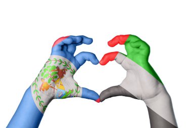 Belize Birleşik Arap Emirlikleri Kalbi, El hareketi kalp yapma, Kırpma Yolu