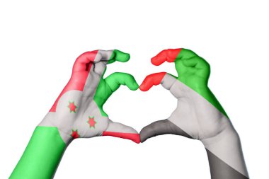 Burundi Birleşik Arap Emirlikleri Kalbi, El hareketi kalp yapma, Kırpma Yolu