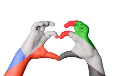 Şili Birleşik Arap Emirlikleri Kalbi, El hareketi kalp yapma, Kırpma Yolu