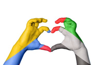 Kolombiya Birleşik Arap Emirlikleri Kalbi, El hareketi kalp yapma, Kırpma Yolu