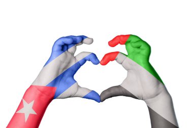 Küba Birleşik Arap Emirlikleri Kalbi, El hareketi kalp yapma, Kırpma Yolu