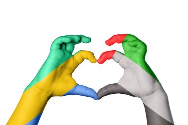 Gabon Birleşik Arap Emirlikleri Kalbi, El hareketi kalp yapma, Kırpma Yolu