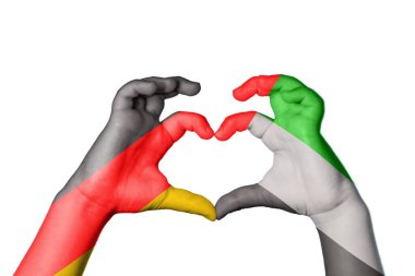 Almanya Birleşik Arap Emirlikleri Kalbi, El hareketi kalp yapma, Kırpma Yolu