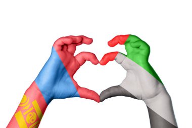 Moğolistan Birleşik Arap Emirlikleri Kalbi, El hareketi kalp yapma, Kırpma Yolu