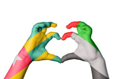 Togo Birleşik Arap Emirlikleri Kalbi, El hareketi kalp yapma, Kırpma Yolu