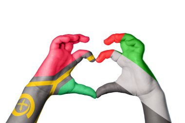 Vanuatu Birleşik Arap Emirlikleri Kalbi, El hareketi kalp yapma, Kırpma Yolu