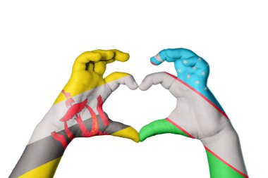 Brunei Özbekistan Kalbi, El hareketi kalp yapma, Kırpma Yolu