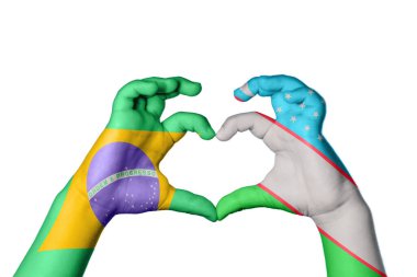 Brezilya Özbekistan Kalbi, El hareketi, kalp yapma, Kırpma Yolu