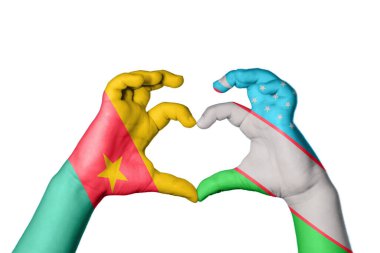 Kamerun Özbekistan Kalbi, El hareketi kalp yapma, Kırpma Yolu