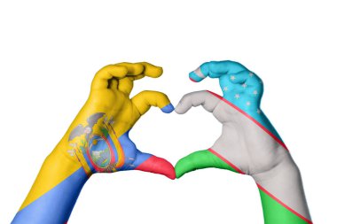 Ekvador Özbekistan Kalbi, El hareketi kalp yapma, Kırpma Yolu