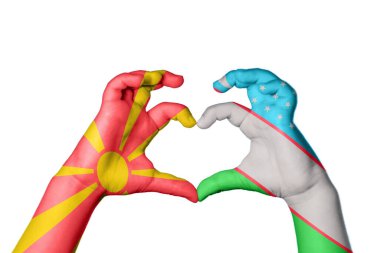 Kuzey Makedonya Özbekistan Kalbi, El hareketi, kalp yapma, Kırpma Yolu