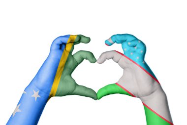 Solomon Adaları Özbekistan Kalbi, El hareketi kalp yapma, Kırpma Yolu