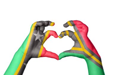 Saint Kitts ve Nevis Vanuatu Kalbi, El hareketi kalp yapma, Kırpma Yolu