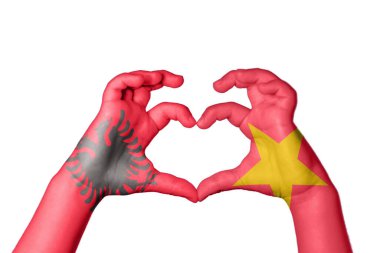 Arnavutluk Vietnam Kalbi, El hareketi, kalp yapma, Kırpma Yolu