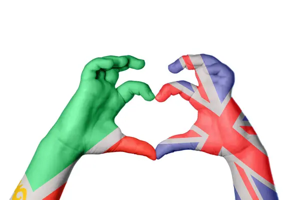 Chechénia Reino Unido Coração Gesto Mão Que Faz Coração Clipping — Fotografia de Stock