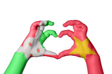 Burundi Vietnam Kalbi, El hareketi kalp yapmak, Kırpma Yolu