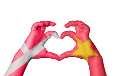 Danimarka Vietnam Kalbi, El hareketi kalp yapma, Kırpma Yolu