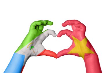 Ekvator Ginesi Vietnam Kalbi, El hareketi kalp yapma, Kırpma Yolu