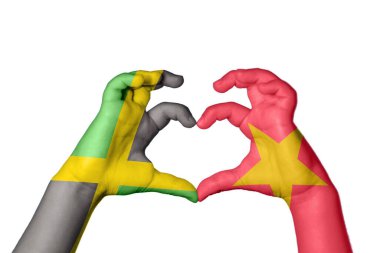 Jamaika Vietnam Kalbi, El hareketi kalp yapma, Kırpma Yolu