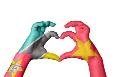 Mozambik Vietnam Kalbi, El hareketi kalp yapma, Kırpma Yolu