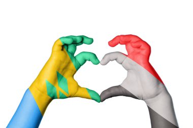 Aziz Vincent ve Grenadines Yemen Kalbi, El hareketi kalp yapma, Kırpma Yolu