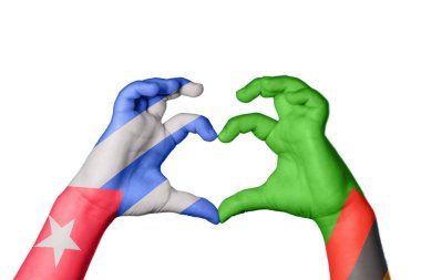 Küba Zambiya Kalbi, El hareketi kalp yapma, Kırpma Yolu