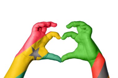 Gana Zambiya Kalbi, El hareketi kalp yapma, Kırpma Yolu