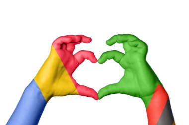 Romanya Zambiya Kalbi ve El hareketi kalp yaptı, Kırpma Yolu