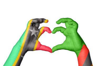 Saint Kitts ve Nevis Zambiya Kalbi, El hareketi kalp yapma, Kırpma Yolu