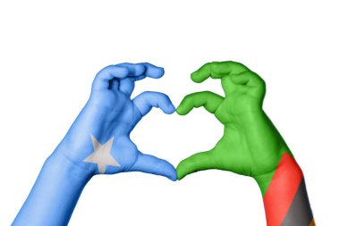 Somali Zambiya Kalbi, El hareketi kalp yapma, Kırpma Yolu