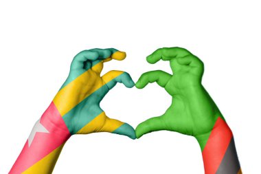 Togo Zambiya Kalbi, El hareketi kalp yapma, Kırpma Yolu