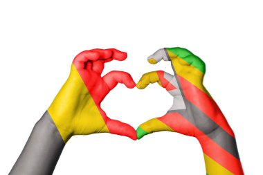 Belçika Zimbabve Kalbi, El hareketi kalp yapma, Kırpma Yolu