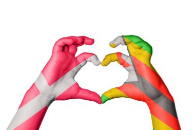 Danimarka Zimbabwe Kalbi, El hareketi kalp yapma, Kırpma Yolu