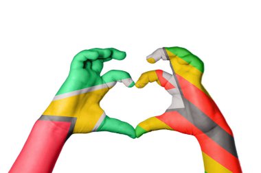 Guyana Zimbabwe Kalbi, El hareketi kalp yapma, Kırpma Yolu
