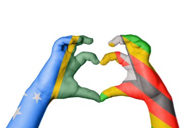 Solomon Adaları Zimbabwe Kalbi, El hareketi kalp yapma, Kırpma Yolu