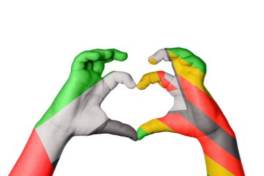 Birleşik Arap Emirlikleri Zimbabve Kalbi, El hareketi kalp yapma, Kırpma Yolu