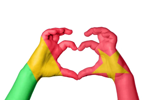 Mali Vietnam Heart Hand Gesture Making Heart Clipping Path — Stock Photo, Image