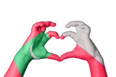 Maldivler Polonya Kalbi, El hareketi kalp yapma, Kırpma Yolu