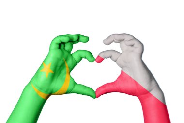 Moritanya Polonya Kalbi, El hareketi kalp yapma, Kırpma Yolu