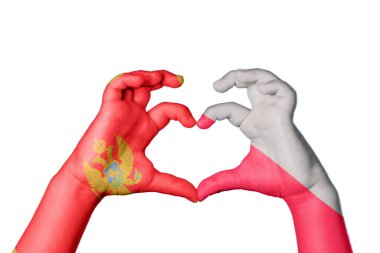 Karadağ Polonya Kalbi ve El hareketi kalp yaptı, Kırpma Yolu