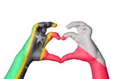 Saint Kitts ve Nevis Polonya Kalbi, El hareketi kalp yapma, Kırpma Yolu