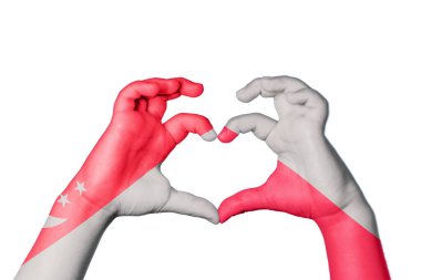 Singapur Polonya Kalbi, El hareketi kalp yapma, Kırpma Yolu